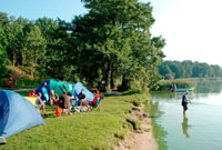 Campingplatz Havelberge am Woblitzsee in Gro� Quassow, Mecklenburgische Seenplatte, Deutschland