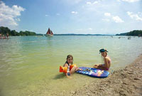 Strandcamping Waging in Waging am See, Oberbayern, Deutschland